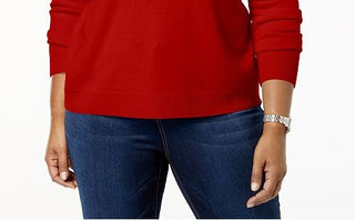Karen Scott Suéter Feminino Luxsoft Gola Alta Vermelho Tamanho 3X