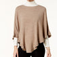 Poncho assimétrico com babados Karen Scott feminino, marrom, tamanho grande/extra grande