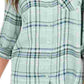 Camisa xadrez feminina Style &amp; Co com um bolso, verde, tamanho pequeno