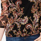 Camiseta feminina de malha com estampa floral Charter Club, preta, tamanho pequeno