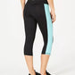 Leggings cropped femininas Ideology Colorblocked Azul Tamanho Grande