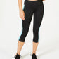 Leggings cropped femininas Ideology Colorblocked Azul Tamanho Grande