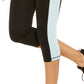 Leggings curtas femininas ID Ideology Colorblocked, azul, tamanho X-S