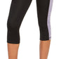 Leggings curtas femininas ID Ideology Colorblocked Roxo Tamanho Médio