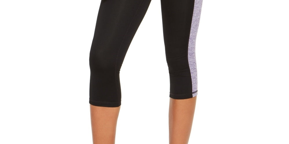 Leggings curtas femininas ID Ideology Colorblocked Roxo Tamanho Médio
