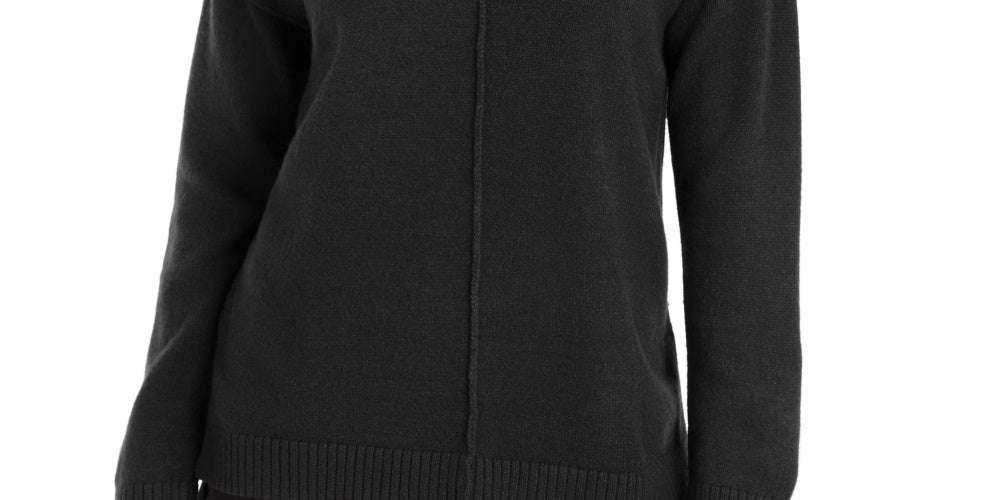 Blusa feminina Alfani com gola alta e ombro caído, verde, tamanho pequeno
