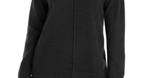Blusa feminina Alfani com gola alta e ombro caído, verde, tamanho pequeno