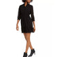 Vestido feminino de bolinhas Maison Jules, preto, tamanho médio
