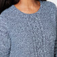 Karen Scott Suéter Feminino de Tricô com Painel Azul Tamanho XX-G