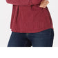 Blusa térmica feminina de algodão com decote dividido, estilo &amp; co, roxa, tamanho extrapequeno