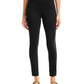 Leggings femininas com zíper e bainha lateral da coleção JM, pretas, tamanho XX-G