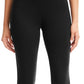 Leggings femininas com zíper e bainha lateral da coleção JM, pretas, tamanho XX-G