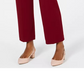 Calça feminina JM Collection Petite Curvy-Fit com acabamento em tachas, vermelha, tamanho 4 P