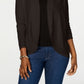 Karen Scott Cardigan feminino com frente aberta, bege escuro, tamanho extragrande