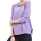 Suéter chenille feminino pequeno estilo &amp; co roxo tamanho pequeno