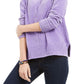 Suéter chenille feminino pequeno estilo &amp; co roxo tamanho pequeno