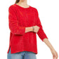 Suéter chenille feminino Style &amp; Co vermelho tamanho pequeno médio