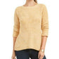 Suéter feminino de gola redonda mesclado estilo &amp; co, tamanho XX-G, dourado