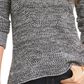 Suéter feminino de malha mesclada Petite Style &amp; Co, preto, tamanho Petite Large