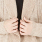 Cardigan de malha com cabo plus size Karen Scott feminino marrom tamanho 2X