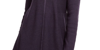 Style & Co Women's Knit Mixed Stitch Tunic  Purple Size Small
