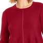 Suéter túnica feminino estilo &amp; co, pequeno, com pontos mistos, vermelho, pequeno, pequeno