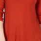 Suéter túnica feminino alto e baixo estilo &amp; co laranja tamanho GG