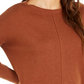Suéter túnica feminino estilo &amp; co com costura frontal pequena, cáqui, tamanho médio