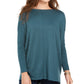 Suéter túnica feminino estilo &amp; co com costura frontal pequena, verde, tamanho pequeno extragrande