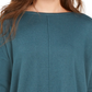 Suéter túnica feminino estilo &amp; co com costura frontal pequena, verde, tamanho pequeno extragrande
