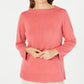 Karen Scott Suéter Feminino Gola Bateau Manga Longa Rosa Tamanho XXG