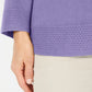 Karen Scott Suéter Feminino Gola Bateau Manga Longa Roxo Tamanho P