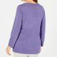 Karen Scott Suéter Feminino Gola Bateau Manga Longa Roxo Tamanho P