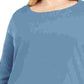 Karen Scott Suéter Feminino Plus com Decote Balé Azul Marinho Tamanho 3X