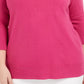 Karen Scott Suéter Feminino Plus com Decote Balé Rosa Tamanho 3X