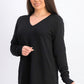 Karen Scott Suéter Feminino Gola V Preto Tamanho P