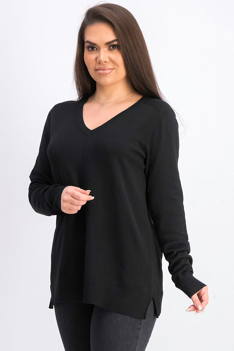 Karen Scott Suéter Feminino Gola V Preto Tamanho P