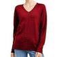 Karen Scott Suéter Feminino Gola V Vermelho Tamanho P