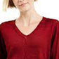 Karen Scott Suéter Feminino Gola V Vermelho Tamanho P