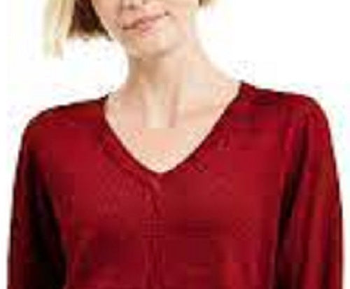 Karen Scott Suéter Feminino Gola V Vermelho Tamanho P