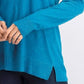 Karen Scott Suéter Feminino Gola Redonda Manga Longa Azul Tamanho Grande