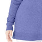 Karen Scott Suéter feminino plus size com decote redondo e costura, roxo escuro, tamanho 1X