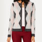 Cardigan feminino de malha argyle Charter Club, cinza, tamanho XX-G