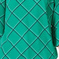 Top feminino estampado com manga 3/4, verde, tamanho pequeno