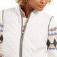 Colete feminino acolchoado com gola alta Charter Club, branco, tamanho XX-G