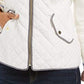 Colete feminino acolchoado com gola alta Charter Club, branco, tamanho XX-G