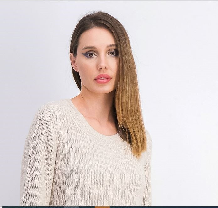 Suéter pulôver feminino estilo &amp; co, bege, tamanho extrapequeno