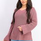 Suéter pulôver feminino estilo &amp; co, malha quadrada, roxo, tamanho grande