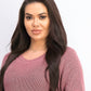 Suéter pulôver feminino estilo &amp; co, malha quadrada, roxo, tamanho grande