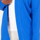Karen Scott Cardigan Feminino Petite Algodão com Tachas Azul Tamanho Petite Pequeno